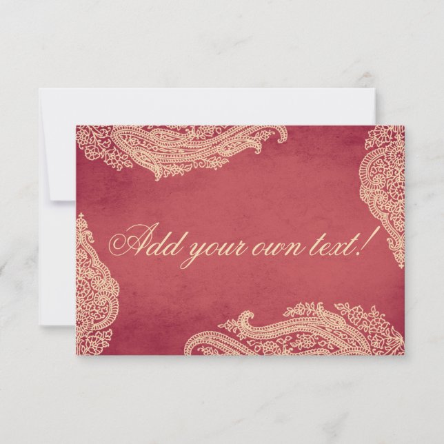 Mariage indien, Cartes de table, Cartes de placeme (Devant)