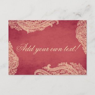 Mariage indien, Cartes de table, Cartes de placeme