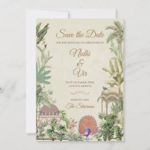 Mariage indien Enregistrer la date Invitation Digi