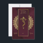 Mariage indien hindu Ganesha invitation<br><div class="desc">🌱 Remarque : Cette conception est plus adaptée en tant qu'invitation électronique qu'en tant qu'impression. 🌱 simple, moderne et unique. 🌿 Éco-Invitations pour un monde plus vert 🌿 Vous cherchez une façon élégante et respectueuse de l'environnement d'invitation vos invités à cette occasion spéciale? Ne cherchez plus ! Notre collection exclusive d'invitations...</div>