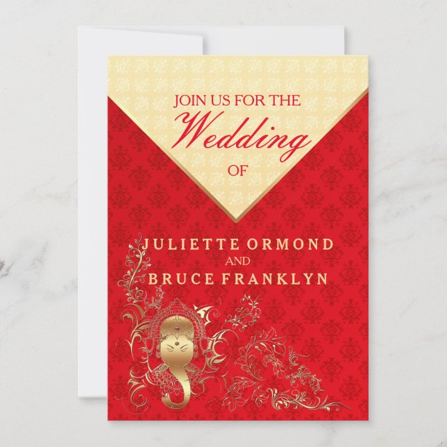Mariage indien - Invitation (Devant)