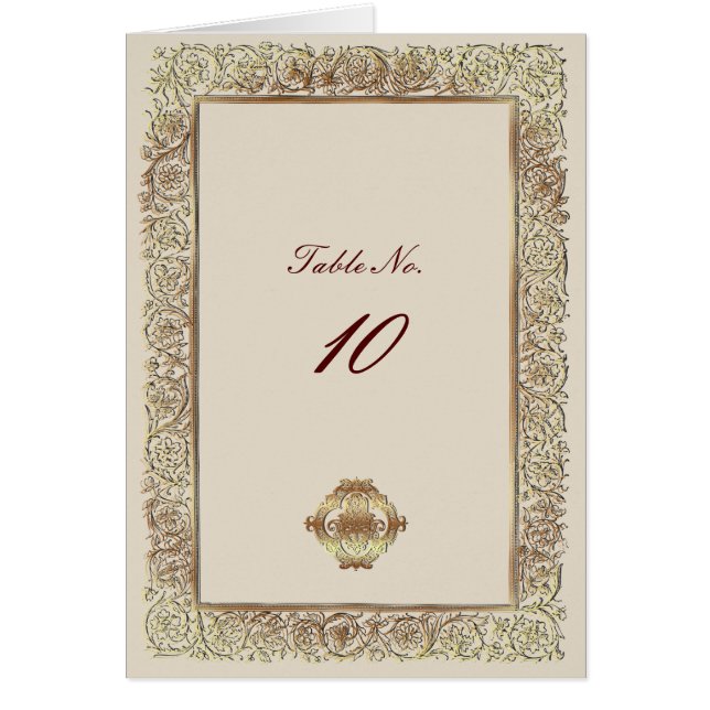 Mariage indien rouge - Carte Numéro de tableau (Devant)