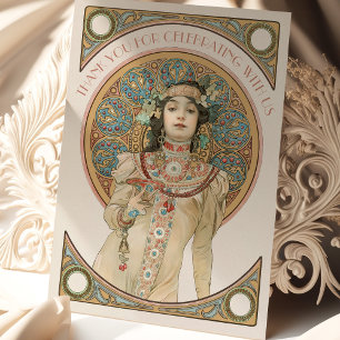 Mariage Insérer Carte de remerciements Art Nouveau