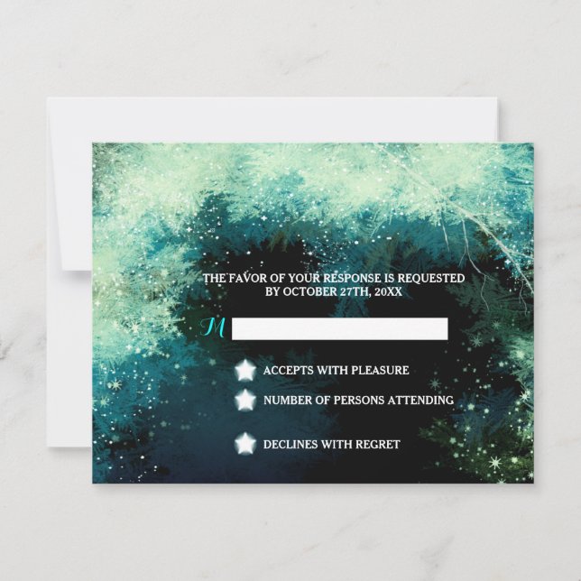 Mariage Inspirationnel de Starry Forest RSVP (Devant)