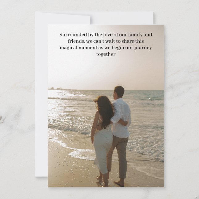 Mariage intérieur rustique Enregistrer la carte de (Dos)