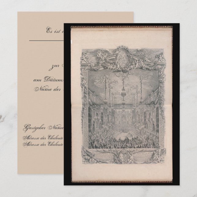 Mariage – Invitation personnalisable pour le maria (Devant / Derrière)