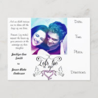 mariage invite carte postale personnalisation