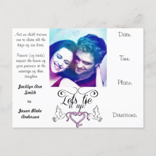mariage invite carte postale personnalisation