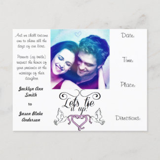 mariage invite carte postale personnalisation