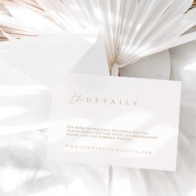 Mariage ivoire moderne beige Détails Carte de boît (Créateur téléchargé)