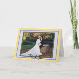 Mariage Jaune Bleu Photo Merci