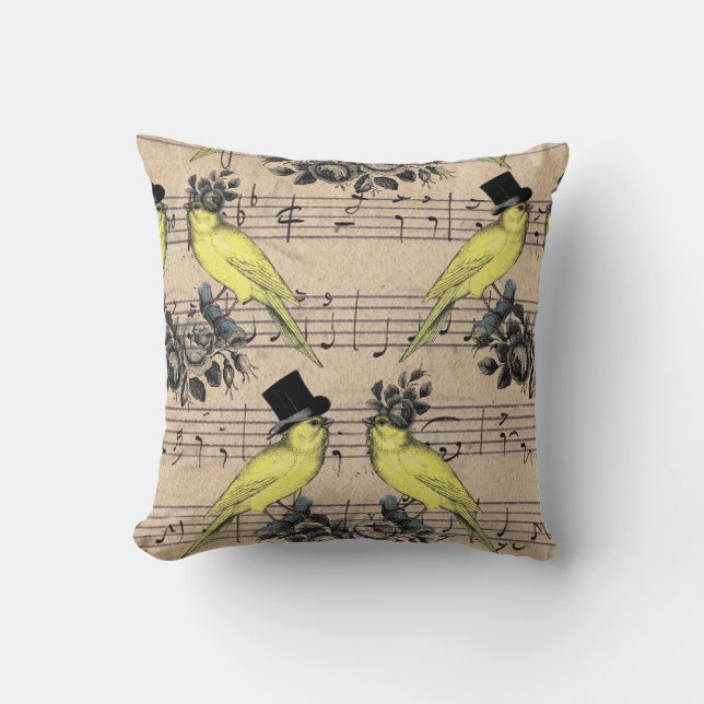 Mariage Jaune Coussin sur la feuille de musique (Recto)