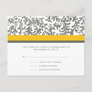 Mariage jaune et gris RSVP