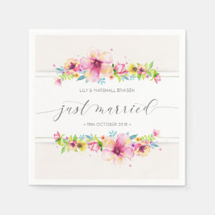 Mariage Juste Marié Beau Serviette en papier