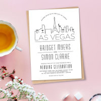 Mariage Las Vegas | Invitation Skyline stylisée