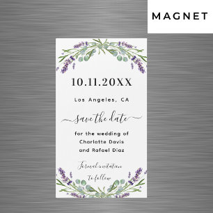 Mariage Lavender eucalyptus Enregistrer l'aimant D