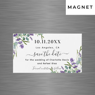 Mariage Lavender eucalyptus Enregistrer l'aimant D