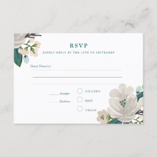 Mariage légèrement floral RSVP