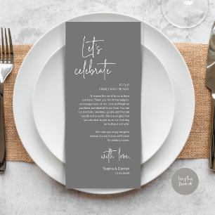 Mariage Lieu Cadre Dîner Fête Carte de remerciemen