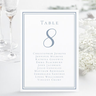Mariage Liste de sièges Invité Numéro de table Dus