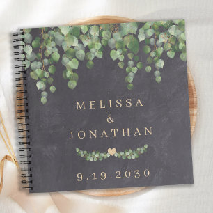 Mariage Livre d'hôtes Rustic Greenery Gold Botanic