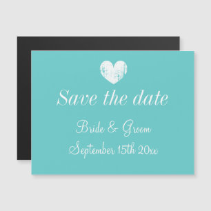 Mariage magnétique bleu turquoise enregistrer la c