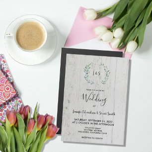 Mariage magnétique en bois feuille rustique