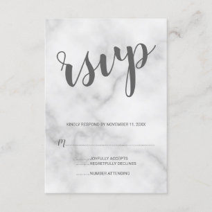Mariage Marbre blanc élégant classique RSVP