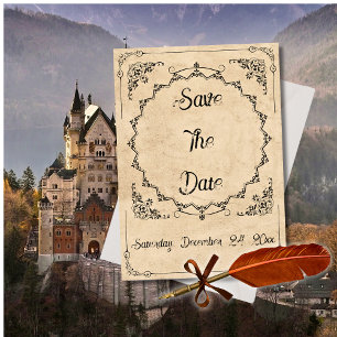 Mariage Medieval Black Elegance Save The Date 