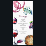 Mariage Menus Aquarelle Vignoble thème<br><div class="desc">Découvrez le mariage parfait de l'élégance et du charme avec nos menus mariages à thème viticole, avec une armoire d'une dégustation de fruits, de vins et de fromages illustrés. Utilisez simplement les champs modèles fournis pour personnaliser vos détails de cours de cuisine ou d'accords vins, en s'intégrant parfaitement à notre...</div>