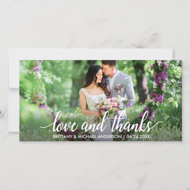 Mariage Merci Amour et Merci Photo W (Devant)