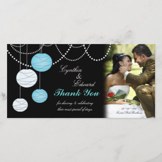 Mariage Merci Aqua Carte photo