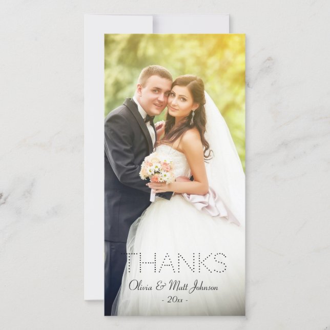 Mariage Merci Carte photo (Devant)