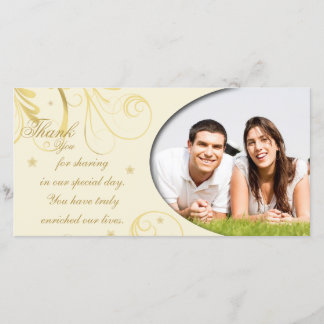 Mariage Merci Carte photo Élégant floral