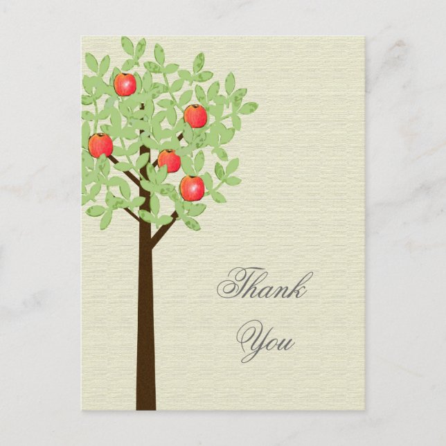 Mariage merci carte postale. Printemps et été. (Devant)