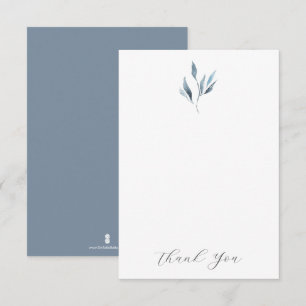 Mariage Merci Cartes Dusty Bleu Botaniques