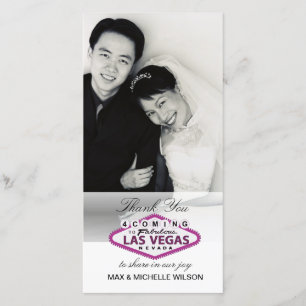 Mariage Merci de Las Vegas Carte photo (rose)