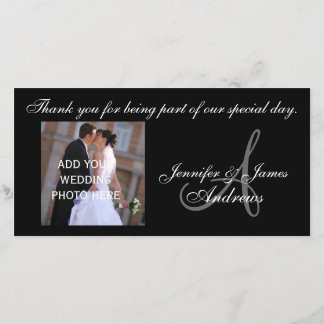 Mariage Merci Monogramme A et message