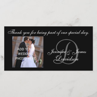 Mariage Merci Monogramme D et Message