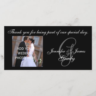 Mariage Merci Monogramme G et message