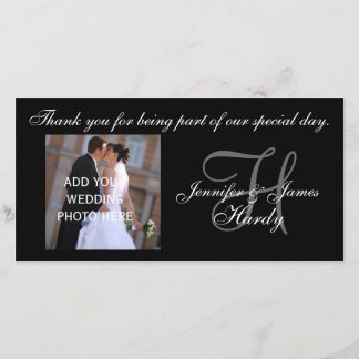 Mariage Merci Monogramme H et message