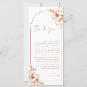 Mariage Merci Note, Boho Napkin Merci Note