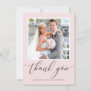 MARIAGE MERCI photo calligraphie blush rose