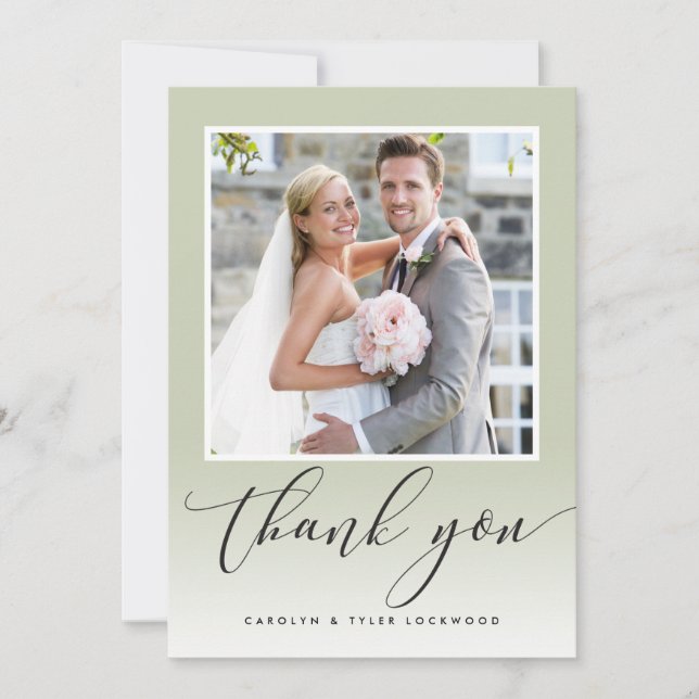 MARIAGE MERCI photo calligraphie ombre sauge (Devant)