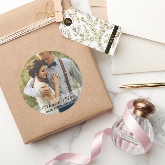 Mariage Merci Photo Favoriser Stickers R (Cadeaux)