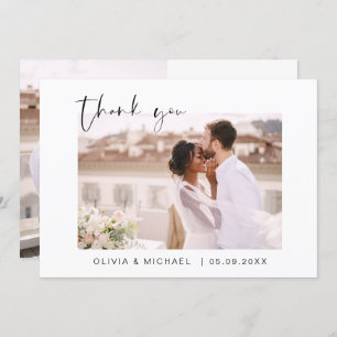 Mariage Merci photo minimaliste