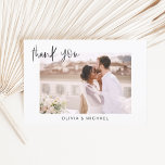 Mariage Merci photo minimaliste<br><div class="desc">Cartes de Merci mariage qui ont une photo à l'avant et à l'arrière. Les cartes de remerciement contiennent une typographie de script moderne,  lettrée à la main,  qui sont élégantes,  simples et modernes à utiliser après que vous minimaliste simple célébration de mariage.</div>