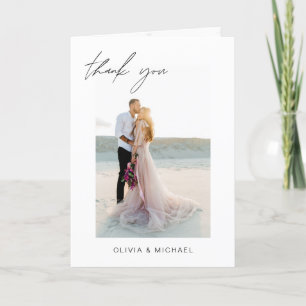 Mariage Merci photo minimaliste romantique