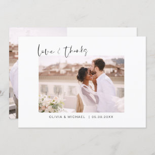 Mariage Merci photo minimaliste simple