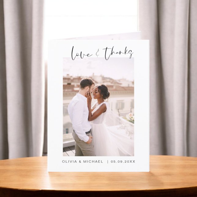 Mariage Merci photo minimaliste simple (Créateur téléchargé)